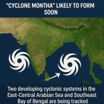 Twin Cyclones Brewing Over Indian Seas: “Cyclone Montha” Likely to Form Soon